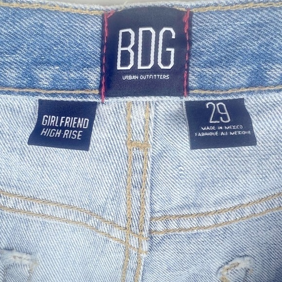 BDG Urban Outfitters | Girlfriend Distressed High-Rise Denim Jorts Shorts | 29 - Picture 3 of 13
